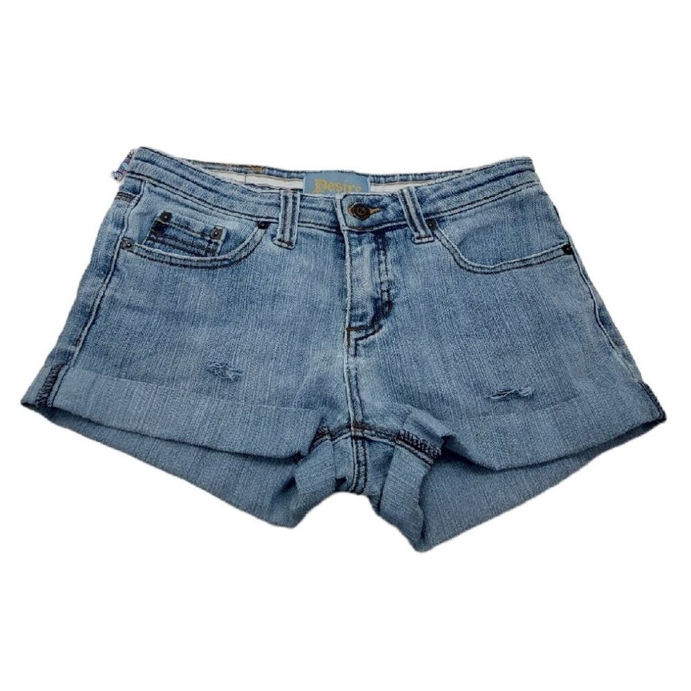 Desire Womens Juniors Size 9 Jean Shorts Hot Pants  Distressed NWT
